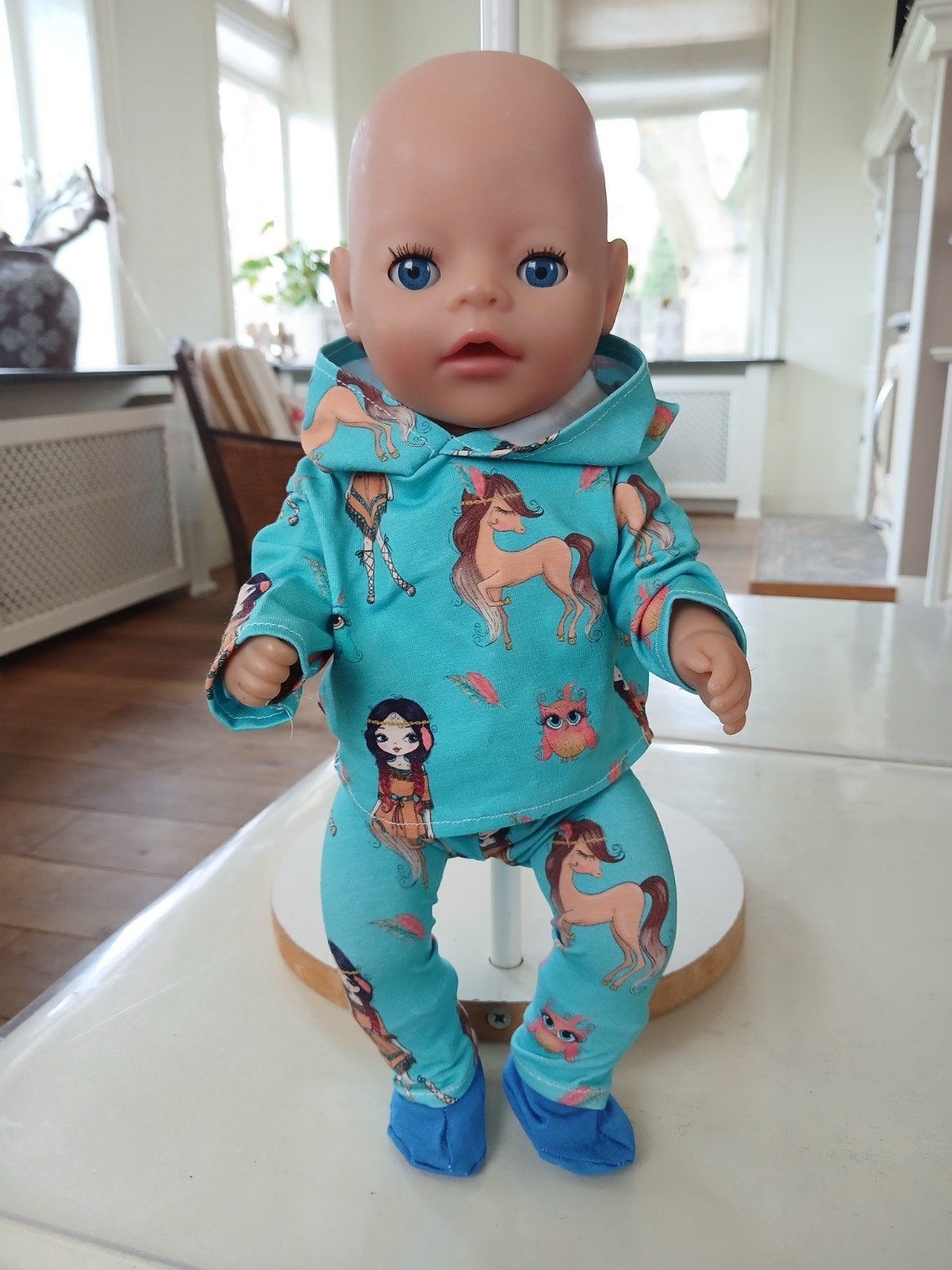 3 delig paard/meisje set baby born pop 36/38, Ophalen of Verzenden, Nieuw, Babypop