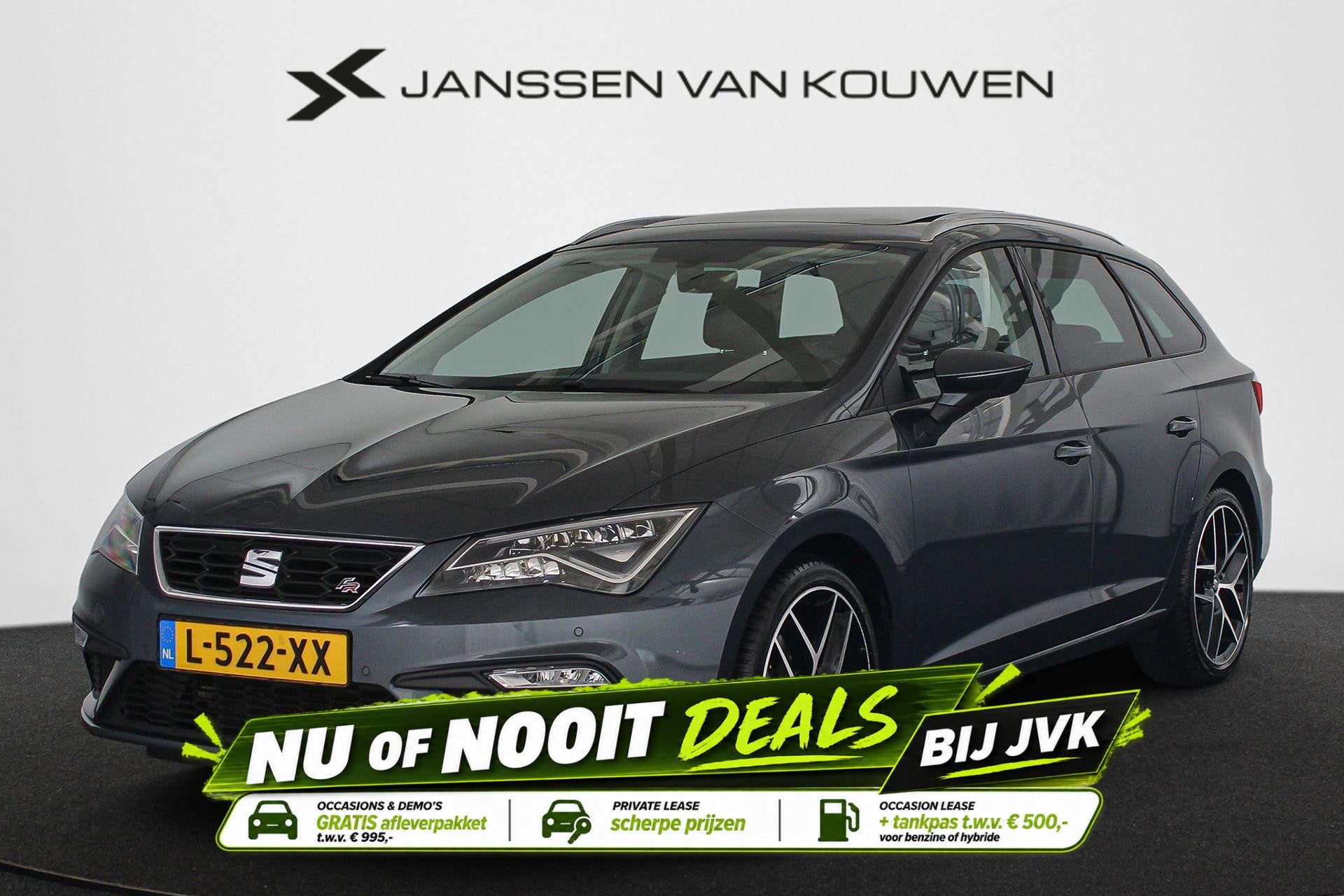 SEAT Leon ST 1.5 TSI FR Business Intense Panoramadak Virtual, Auto's, Voorwielaandrijving, Stof, Euro 6, 4 cilinders