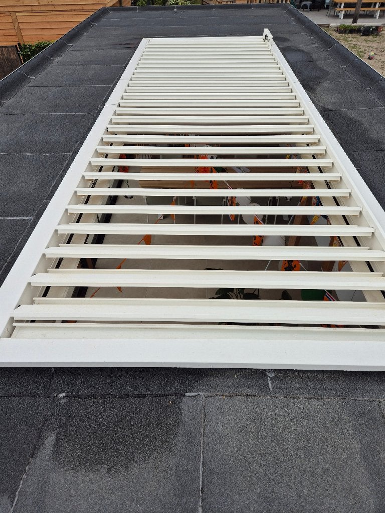 Renson Lamellendak 600x200cm, Tuin en Terras, Overkappingen, Ophalen, Zo goed als nieuw, Veranda