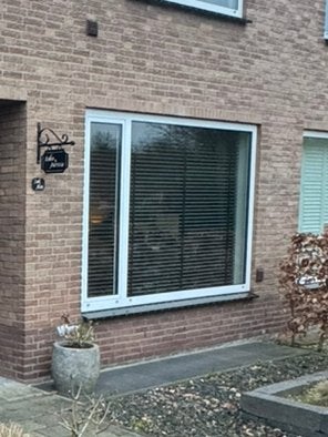 Alluminium Wit kozijn met draaikiep raam, Ophalen, Gebruikt, Aluminium, 150 tot 225 cm