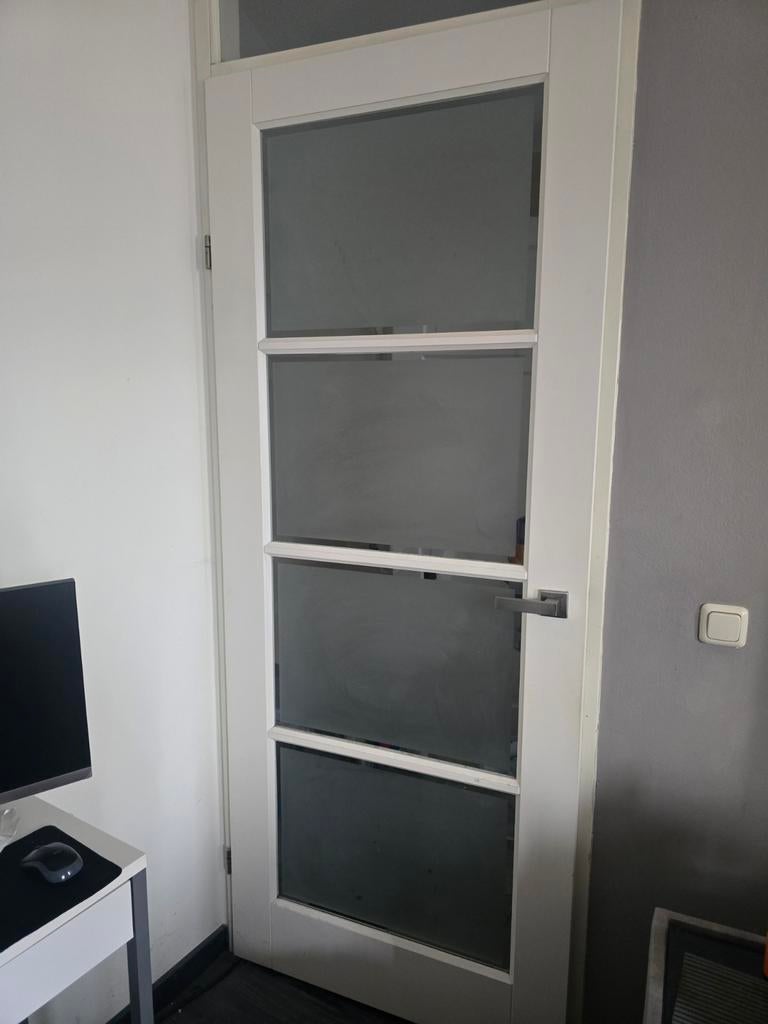 40 euro voor 4 Deuren met en zonder glas, Doe-het-zelf en Verbouw, Deuren en Horren, Ophalen, Gebruikt, Binnendeur, 200 tot 215 cm