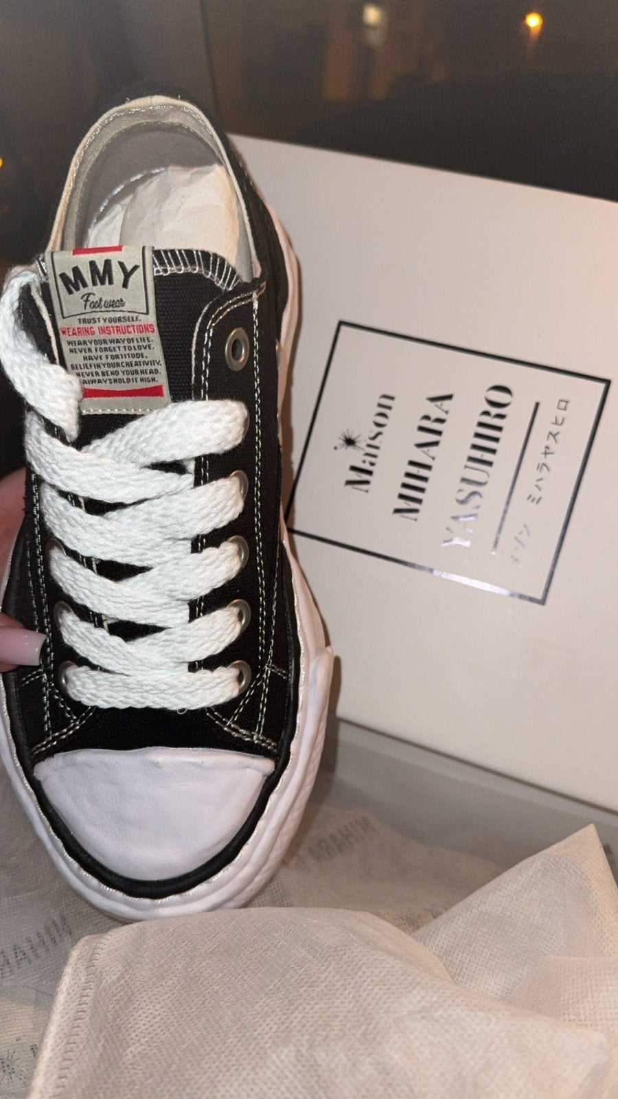 Maison Mihara, Zwart, Ophalen of Verzenden, Sneakers of Gympen, Zo goed als nieuw