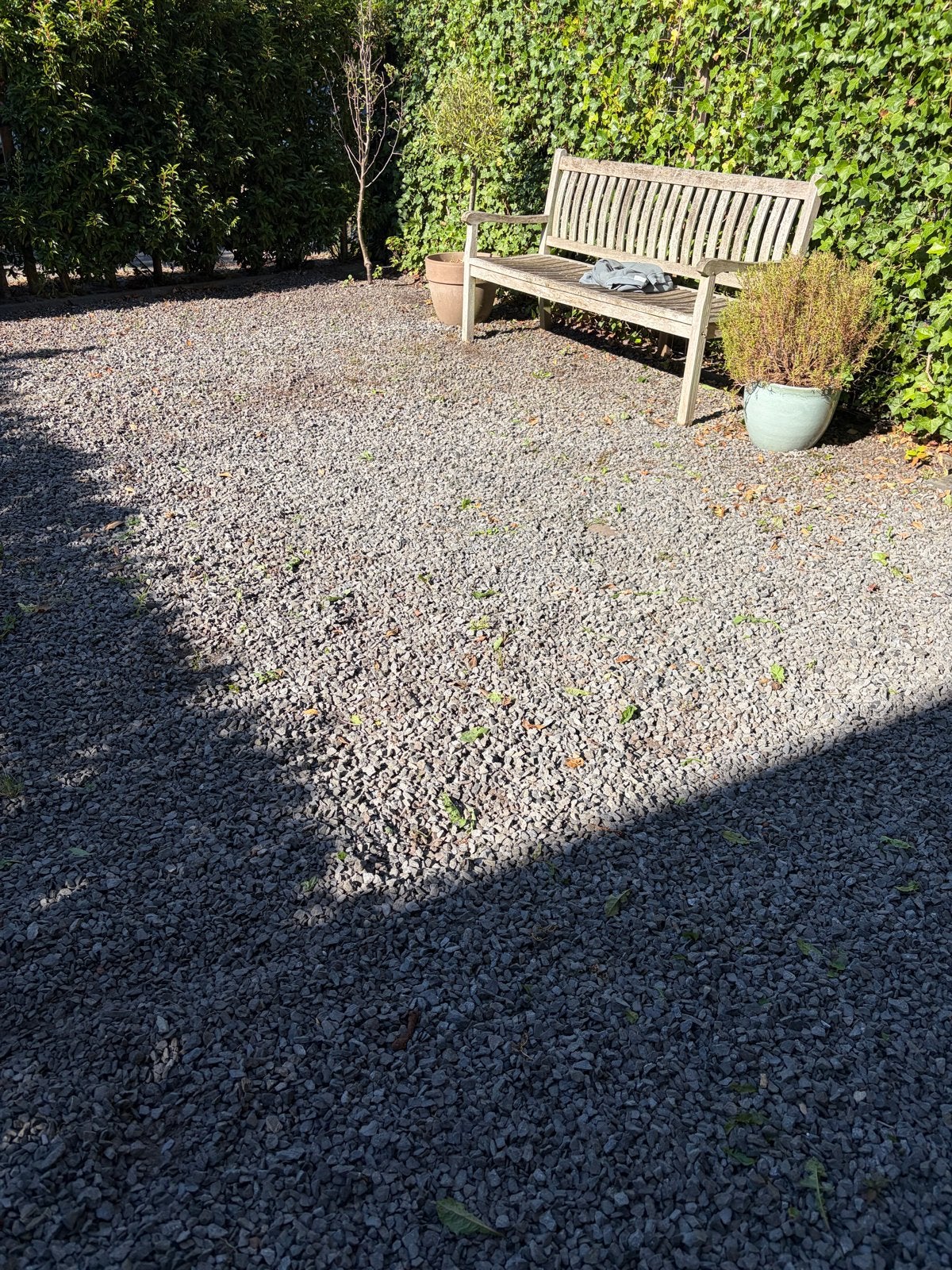 Gratis Grijs Ardenner split kiezels - Gebruikt 20m2, Ophalen, Gebruikt, Grijs, Split