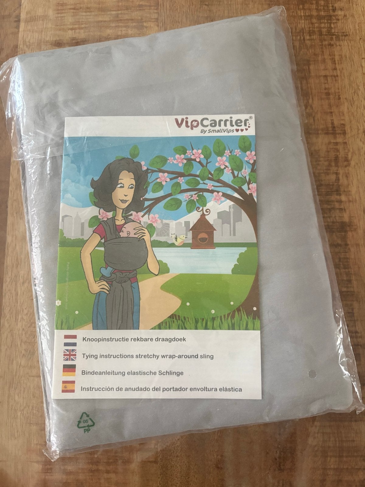 VipCarrier by SmallVips Rekbare Draagdoek Grijs, Overige merken, Draagdoek, Nieuw, Ophalen of Verzenden