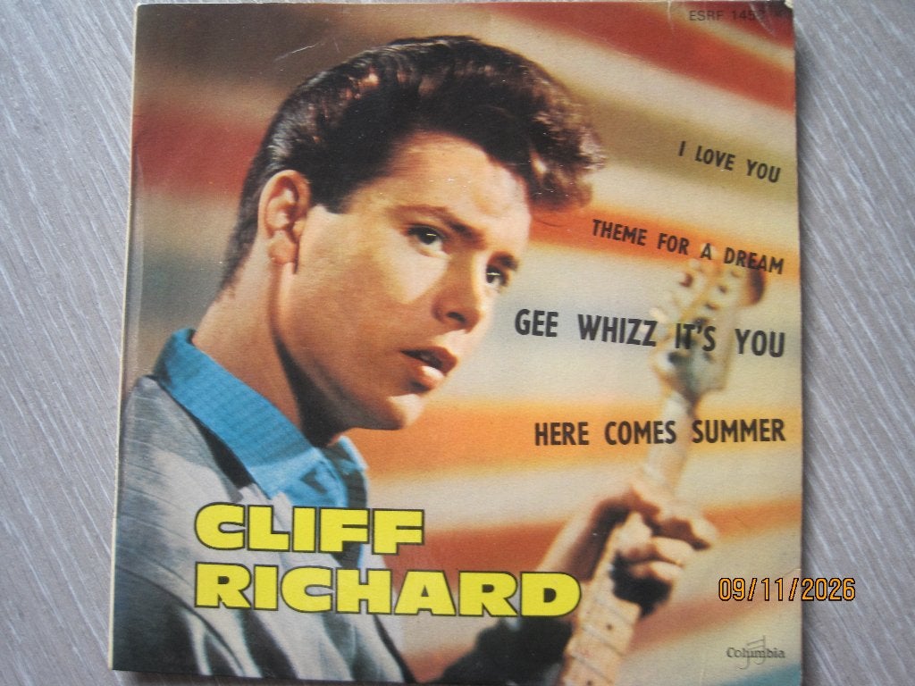 Cliff Richard   -   I love you EP, Beschermende buitenhoes, Gebruikt, Overige genres, 7 inch