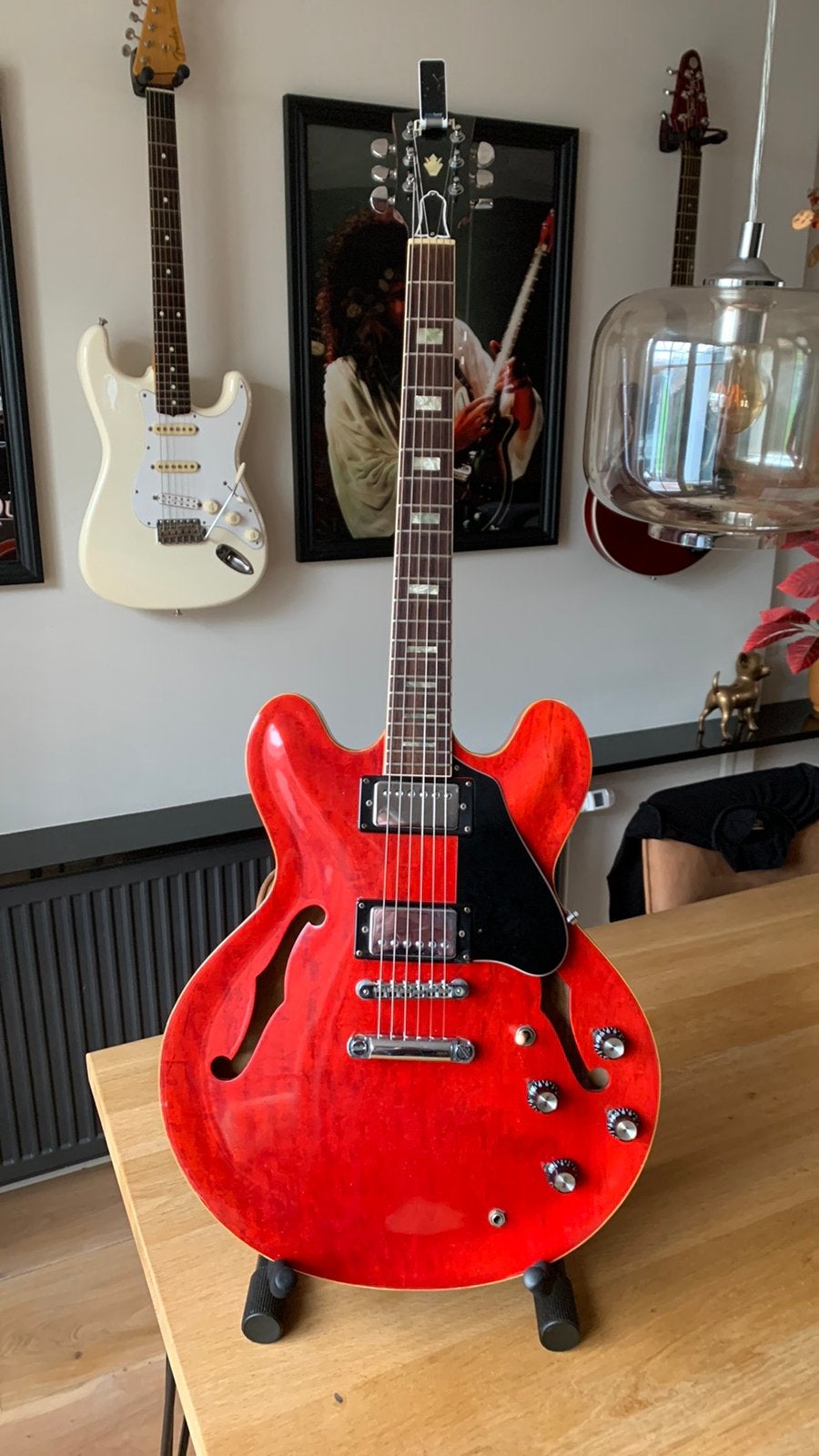 Heerby Es335, Muziek en Instrumenten, Ophalen, Gebruikt, Semi-solid body, Overige merken