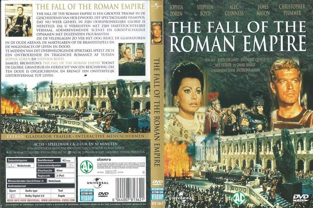 The Fall of the Roman Empire 1964 DVD met Sophia Loren,, Vanaf 12 jaar, Ophalen of Verzenden, Zo goed als nieuw, Actie en Avontuur
