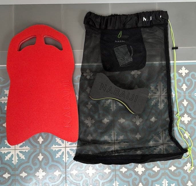 Zwemset, plankje, pullbuoy, opbergnet, Ophalen of Verzenden, Gebruikt