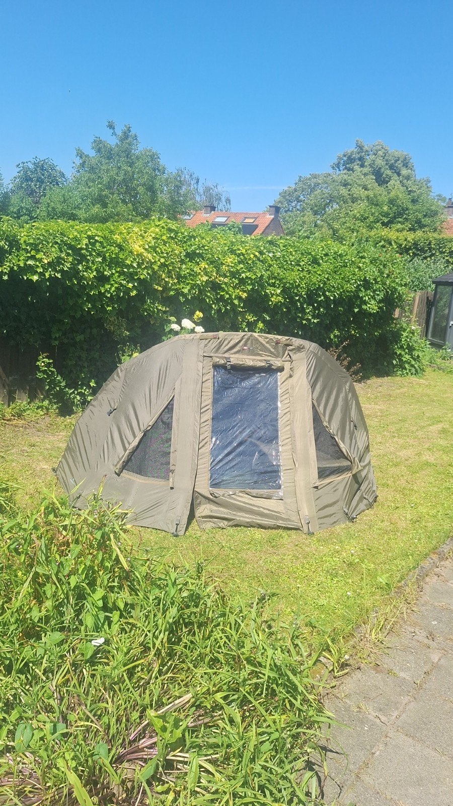 JRC sti 2 ribs Brolly + overwrap stevige karpertent, Ophalen of Verzenden, Overige typen