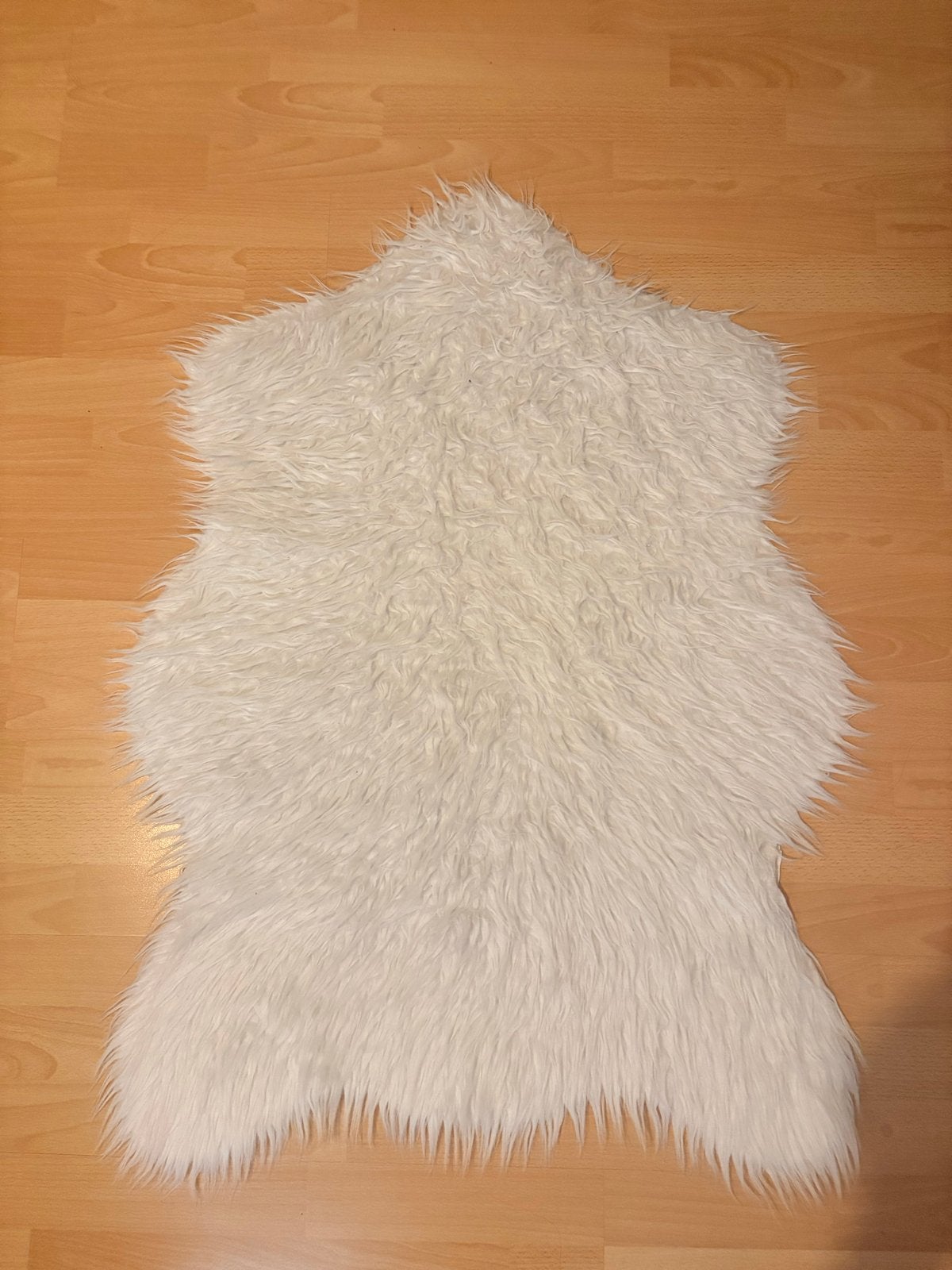 Wit imitatiebont vloerkleed - OEKO-TEX gecertificeerd, Gebruikt, Wit, Overige vormen, 50 tot 100 cm
