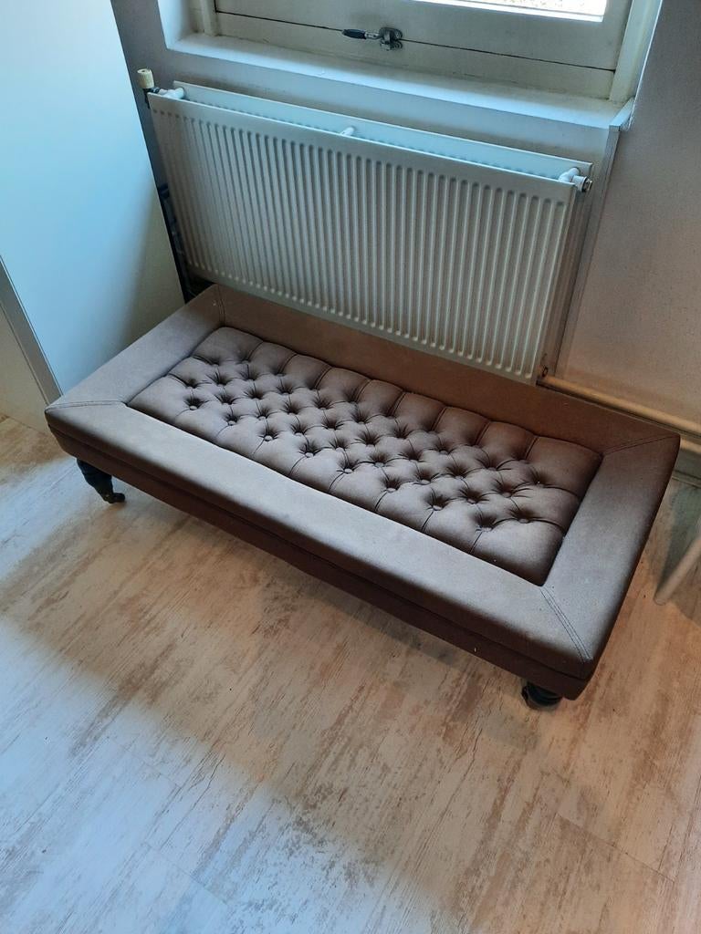 Bruine hocker, Huis en Inrichting, Ophalen, Rechthoekig