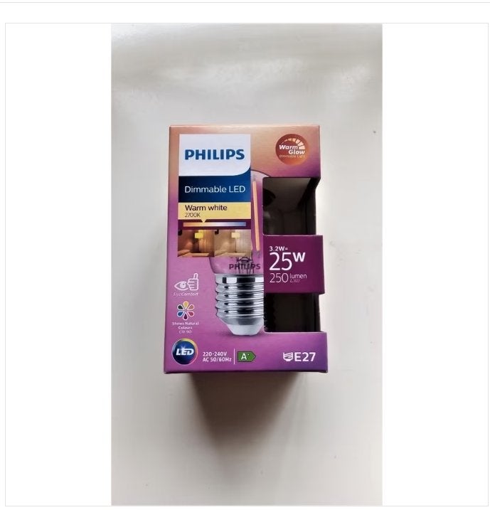Nieuw in doos: Philips WarmGlow LED-lamp (E27 - Dimbaar) 25W, Philips, Led-lamp, Dimbaar, Nieuw