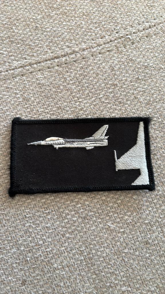 F-16 Demo Team name tag opzet eerste ontwerp, Ophalen of Verzenden, Gebruikt, Patch, Badge of Embleem