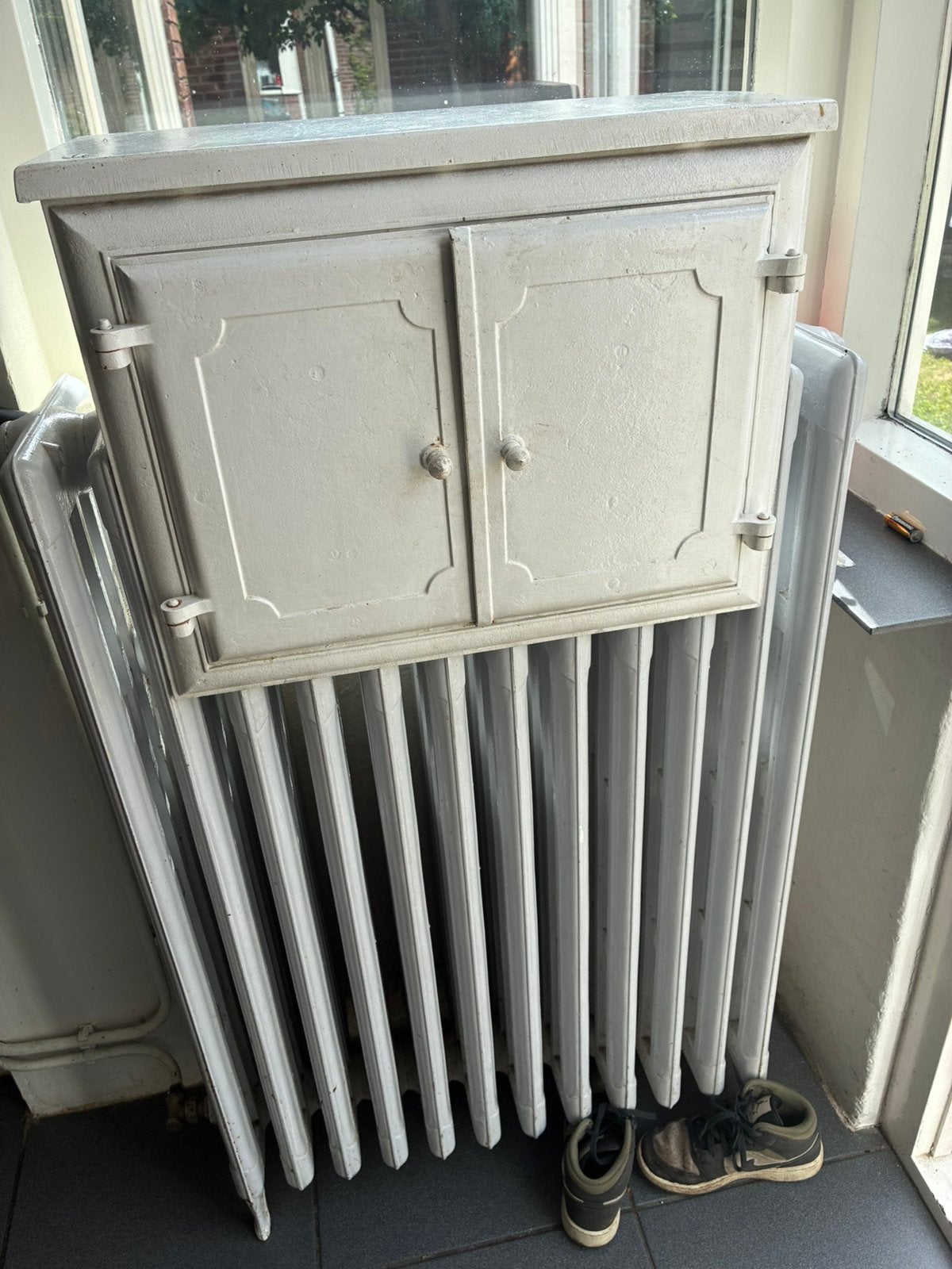 Bijzondere, authentieke gietijzeren radiator, Ophalen, Gebruikt, Radiator, 60 tot 150 cm