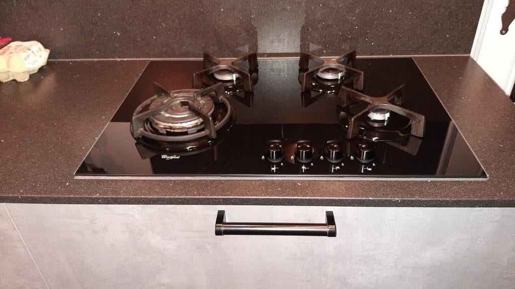 Whirlpool AKT 5000/NB Gaskookplaat - 4 Kookzones Inbouw, Witgoed en Apparatuur, Kookplaten, Ophalen, Gebruikt, 4 kookzones, Inbouw
