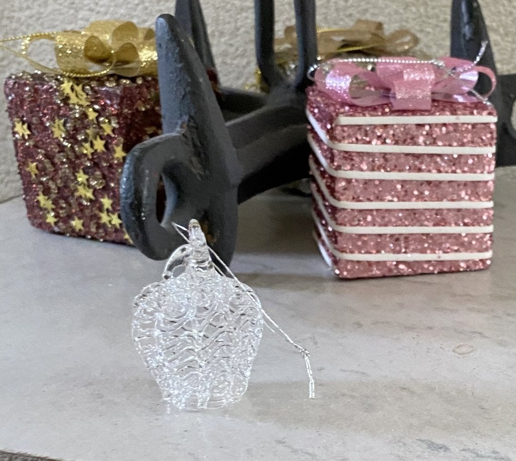 kerstbal / Kerst ornament van glas - mandje, vis, duif, ster, Ophalen of Verzenden, Zo goed als nieuw