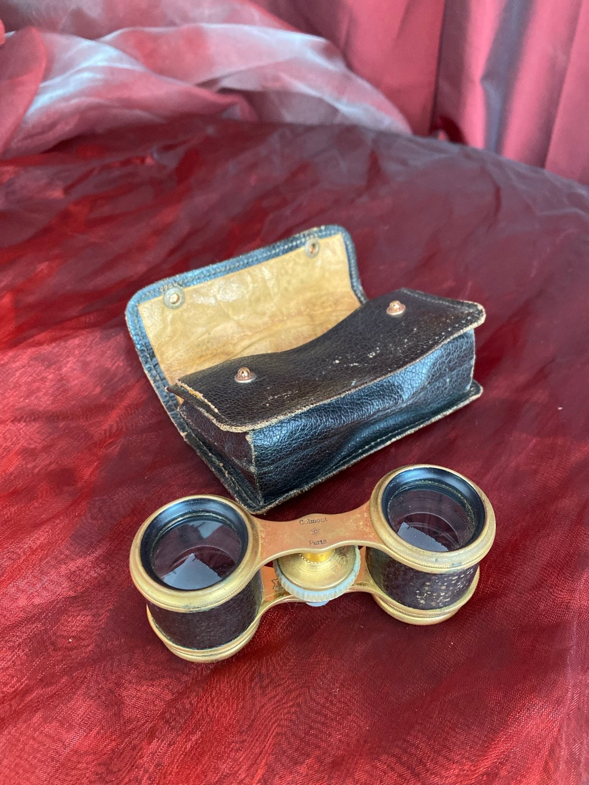 Antieke Opera Verrekijker C. Jaquet Paris met Leren Etui, Ophalen