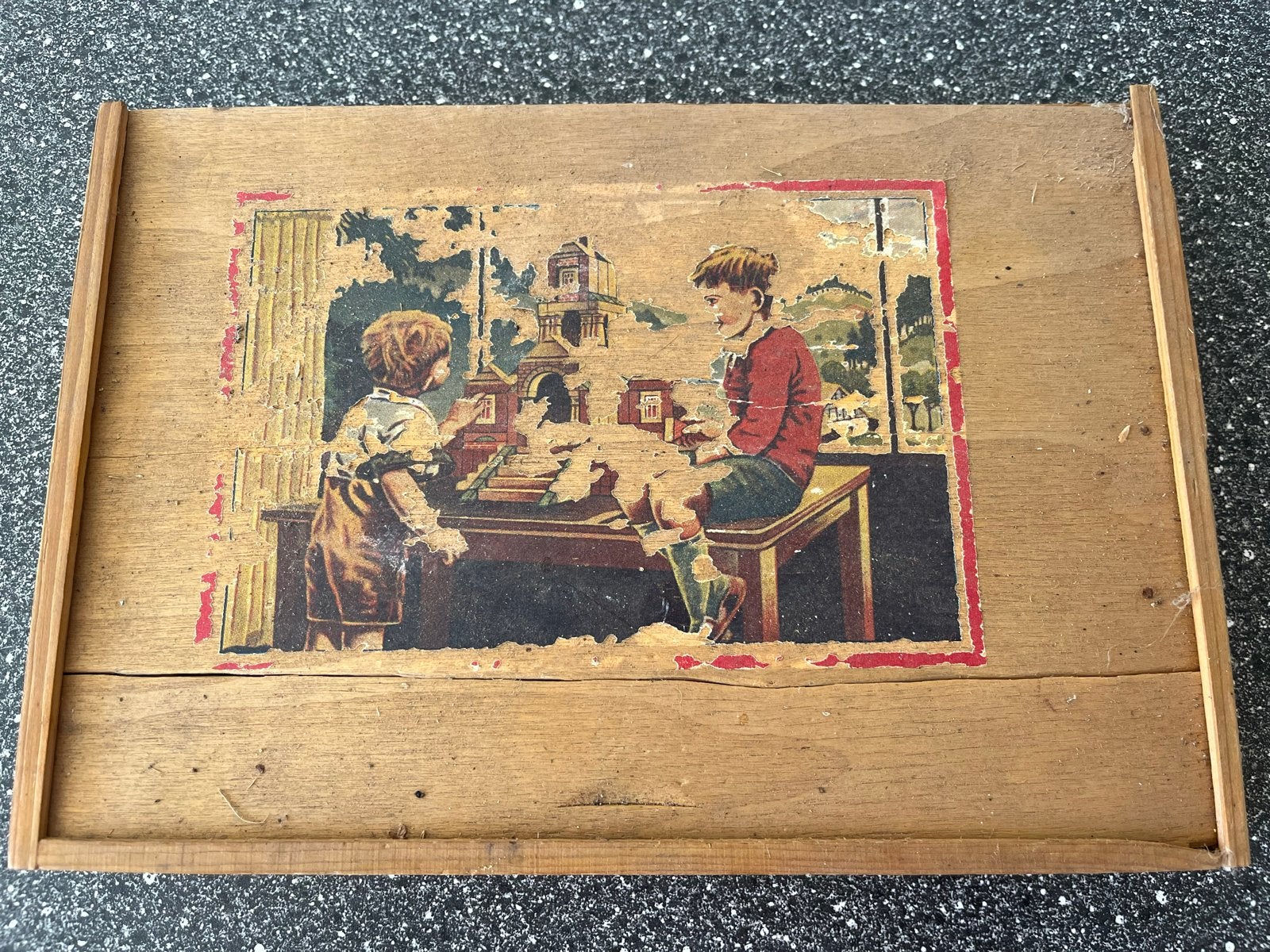 Vintage Blokkendoos & Lotto Spel - Gebruikssporen, Ophalen