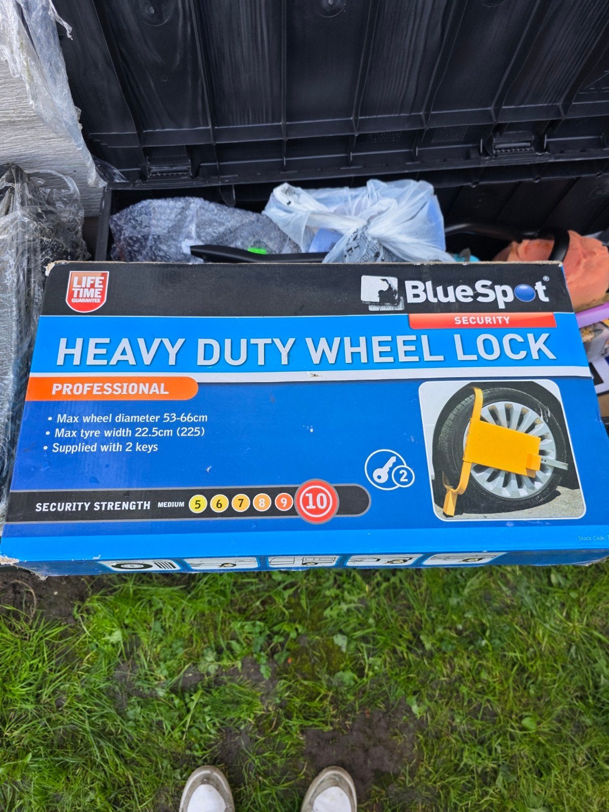 Sterk wielslot voor aanhanger/auto - Zo goed als nieuw, Auto diversen, Ophalen of Verzenden, Zo goed als nieuw