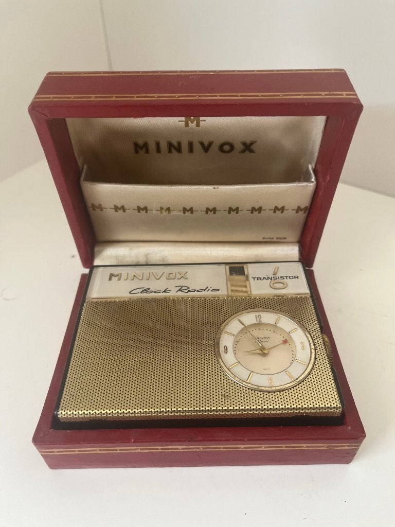 Vintage Minivox Clock Radio - Zeldzaam Transistor Model, Ophalen of Verzenden