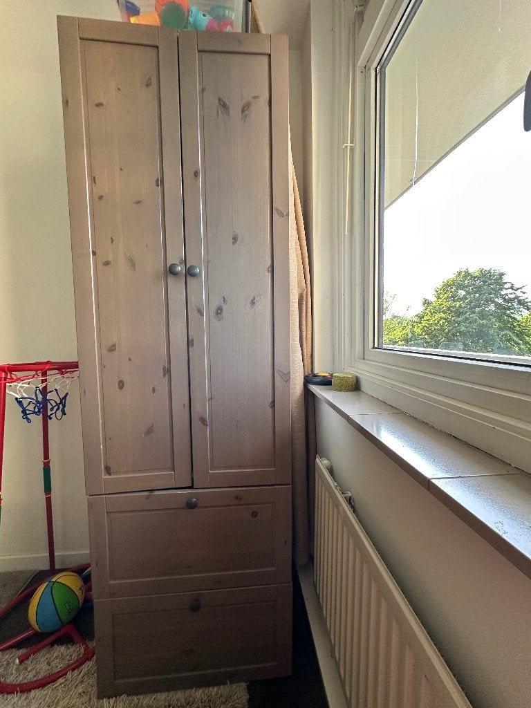 Kledingkast, Huis en Inrichting, Kasten | Kledingkasten, Ophalen, Gebruikt, 100 tot 150 cm, 150 tot 200 cm