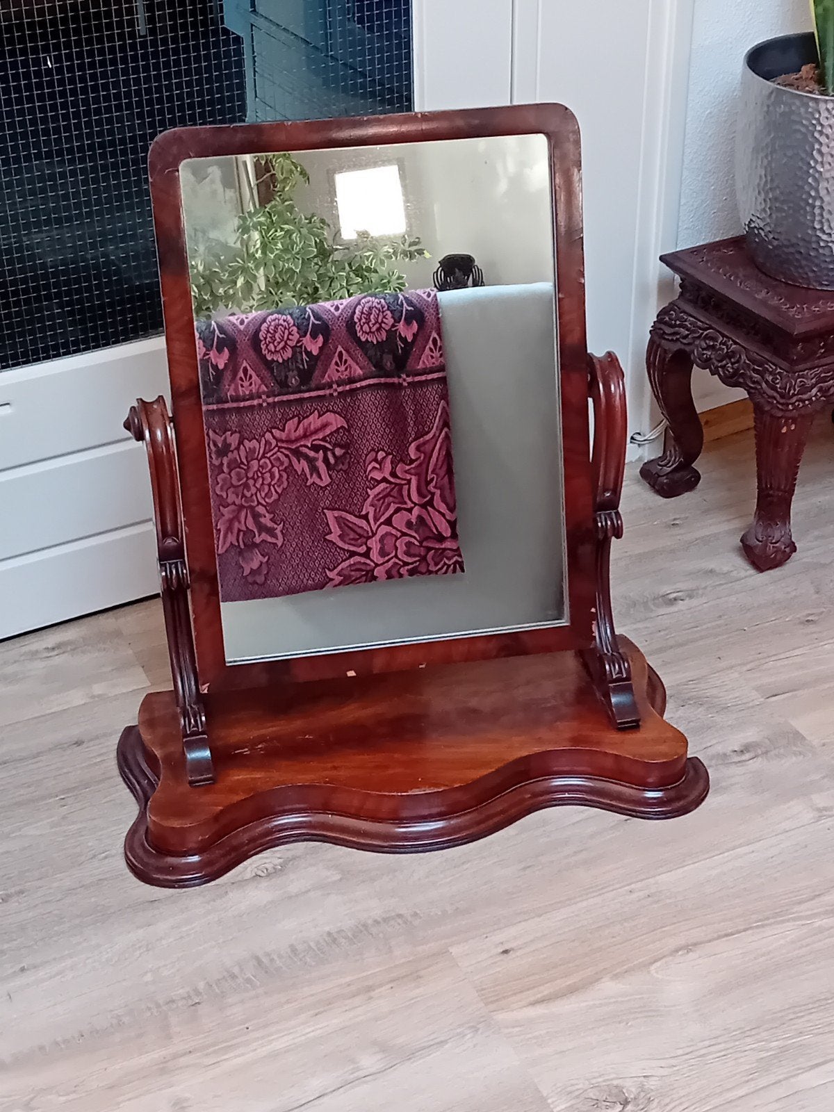 Mooie kantelbare Biedermeier kapspiegel / tafelspiegel, Ophalen, Overige vormen, 50 tot 100 cm, Minder dan 100 cm