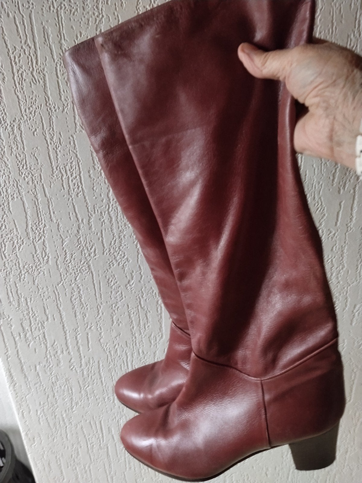leren dameslaars, maat 40. cognac kleur bruin., Hoge laarzen, Bruin, Ophalen of Verzenden, Zo goed als nieuw