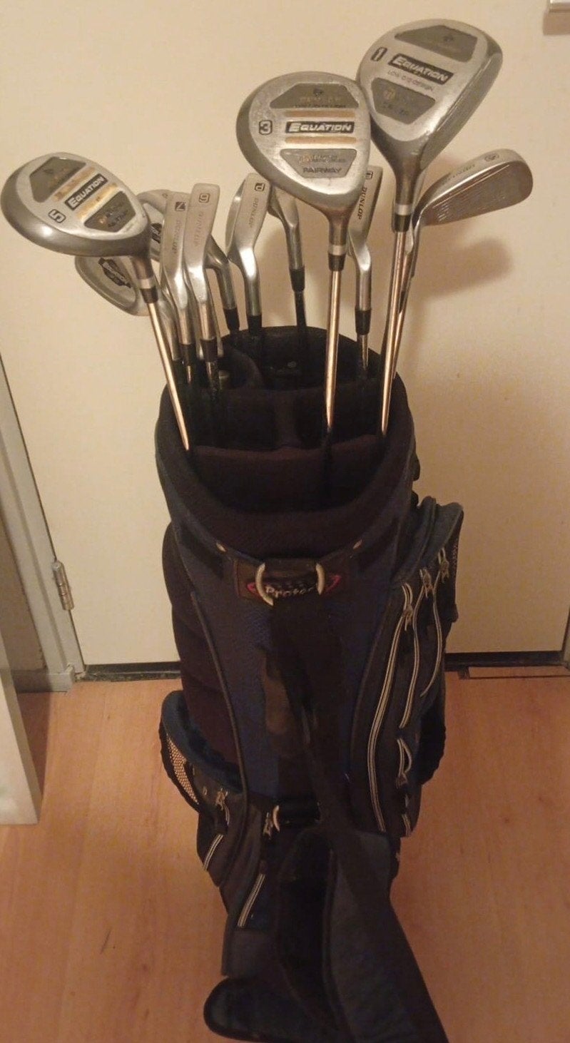 Dunlop heren Golfset plus 0,5 inch verlengde set met golftas, Ophalen of Verzenden, Gebruikt, Set