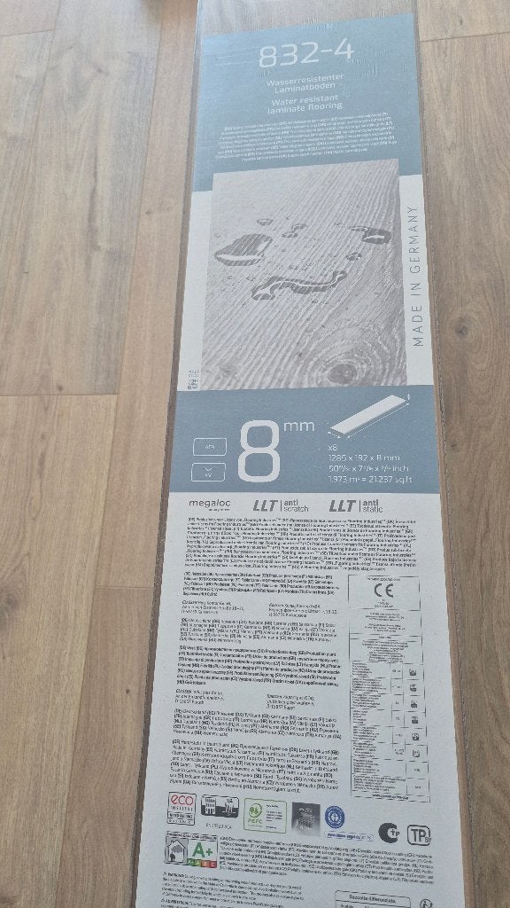 Laminaat vloer oak naturel mix, Ophalen, Grijs, Nieuw, 5 tot 10 m²