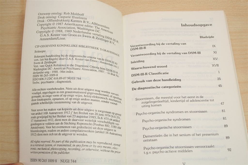 De DSM-III-R [1989] — Diagnostische Handleiding Psychiatrie, Boeken, Ophalen of Verzenden, Gelezen, Ontwikkelingspsychologie