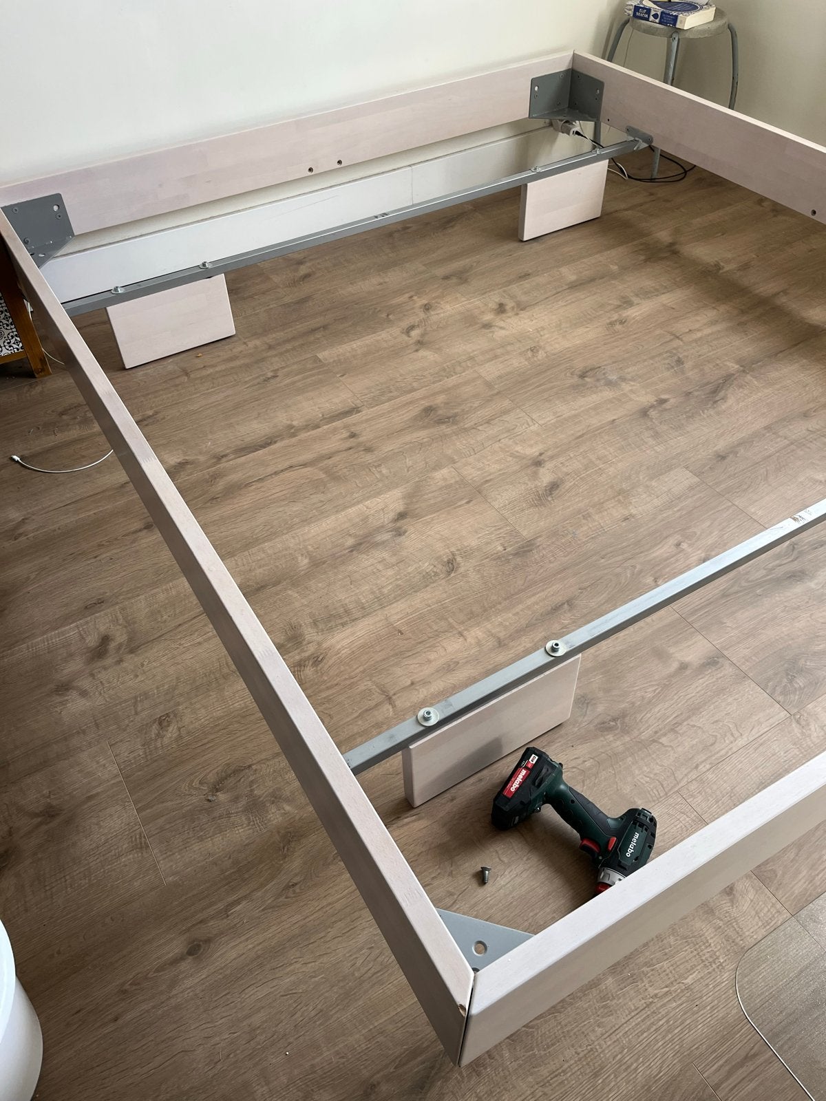 bedframe 210x180  met Auping spiraalbodems (180x200 cm), Ophalen, Verstelbaar, Overige kleuren, 210 cm