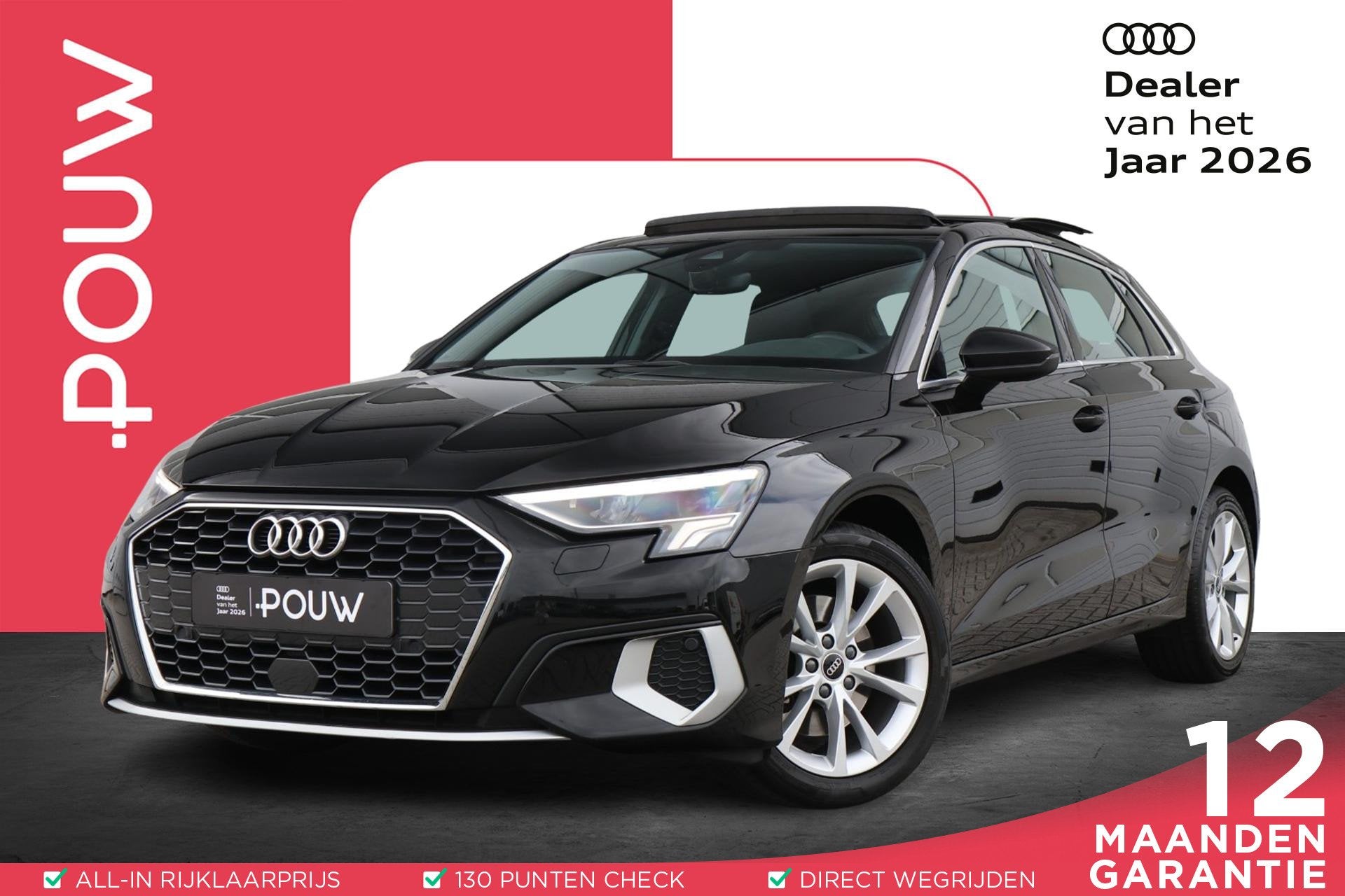 Audi A3 Sportback 30 TFSI 110pk S-tronic Business edition |, Auto's, Stof, Zwart, Origineel Nederlands, Bedrijf