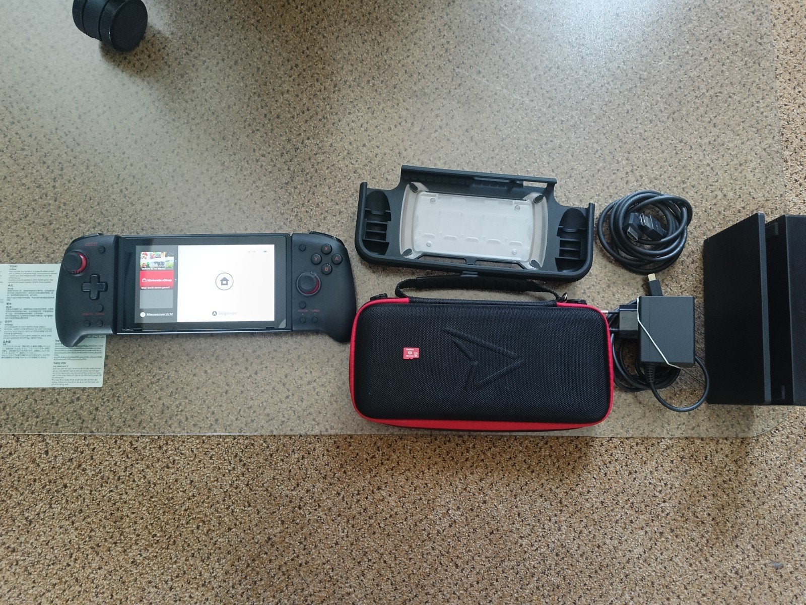 Nintendo Switch met accessoires en 128GB SD kaart, Switch 2019 Upgrade, Gebruikt, Ophalen of Verzenden, Met 1 controller