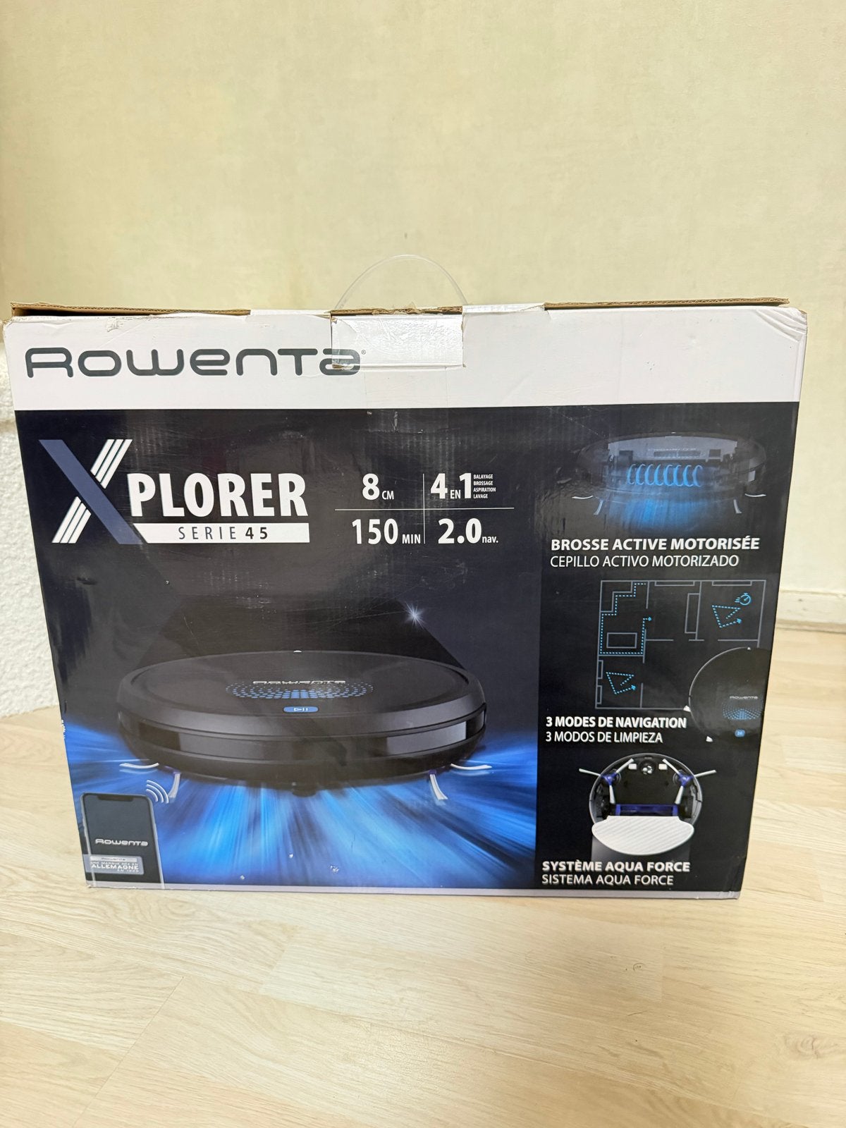 Rowenta X-Plorer Serie 45 Robotstofzuiger met Dweilfunctie, Witgoed en Apparatuur, Stofzuigers, Draadloos, Zo goed als nieuw, Robotstofzuiger