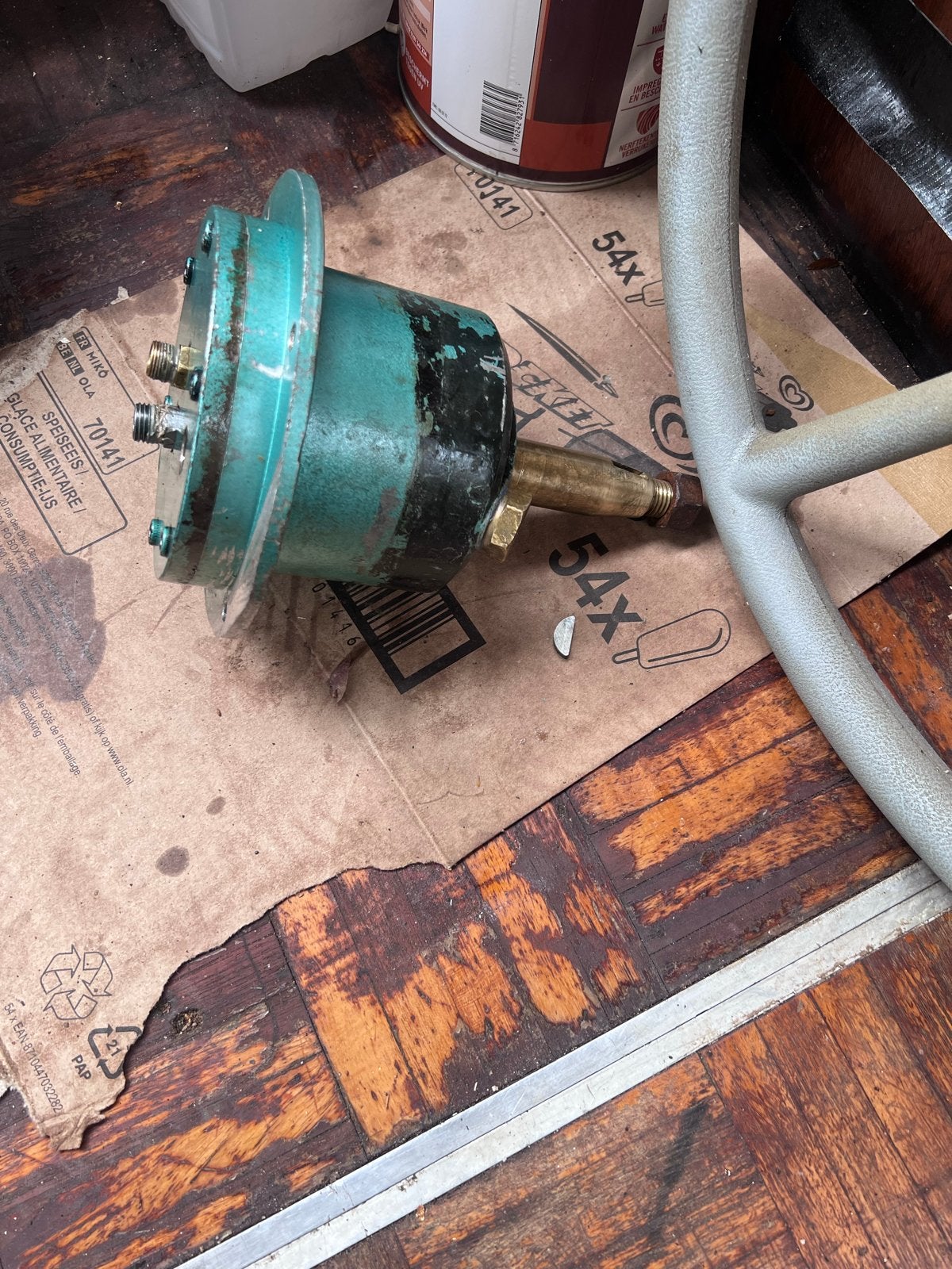 Hydraulische stuurpomp en stuurwiel, Watersport en Boten, Ophalen, Gebruikt, Motor en Techniek