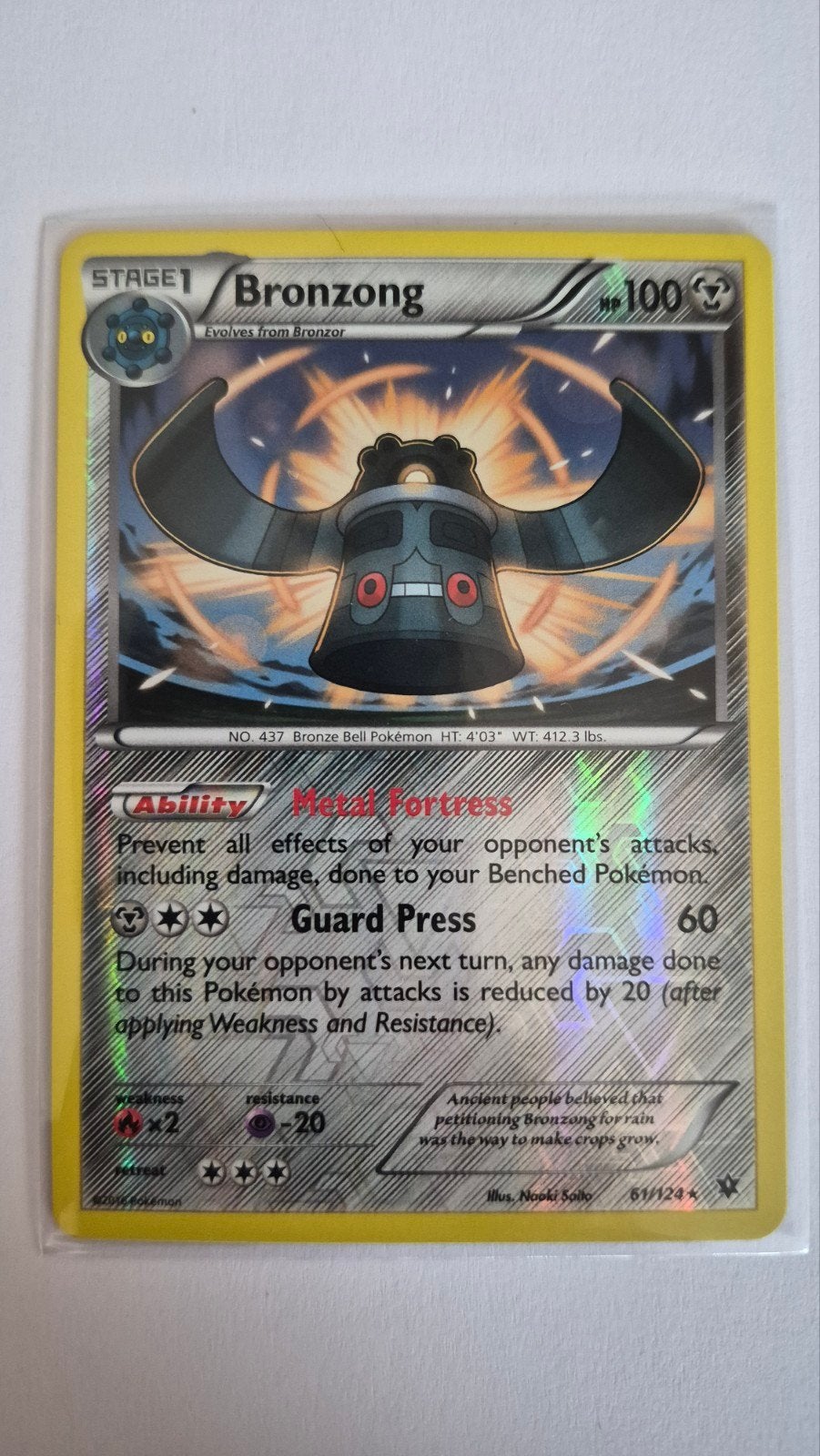 Bronzong 61/124 – XY Fates Collide, Verzenden, Zo goed als nieuw