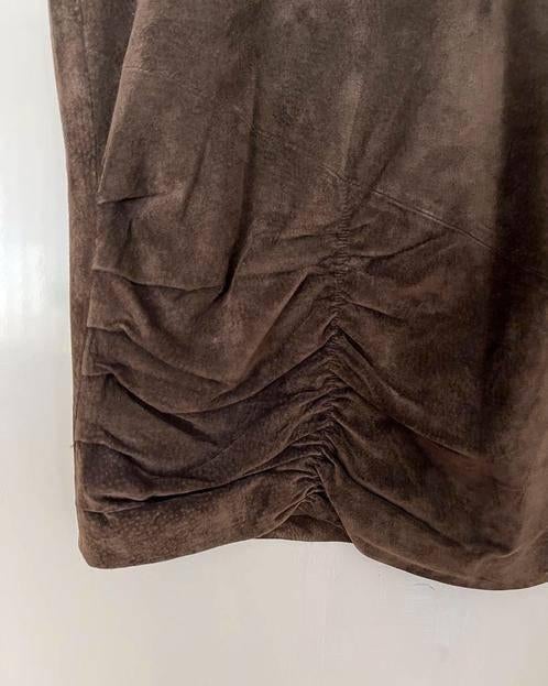Van der Mark bruin suède rok maat 44 [DM], Kleding | Dames, Bruin, Maat 42/44 (L), Ophalen of Verzenden, Zo goed als nieuw