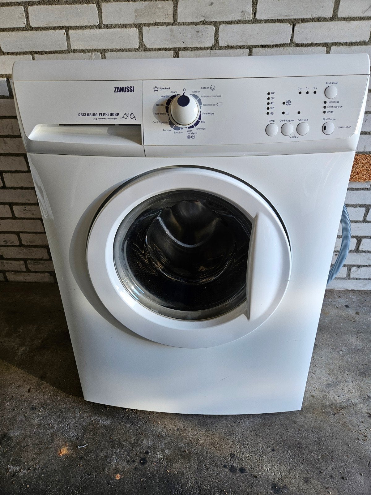 wasmachine, Witgoed en Apparatuur, Wasmachines, Gebruikt, Voorlader, 6 tot 8 kg, 85 tot 90 cm, 1600 toeren of meer, Handwasprogramma