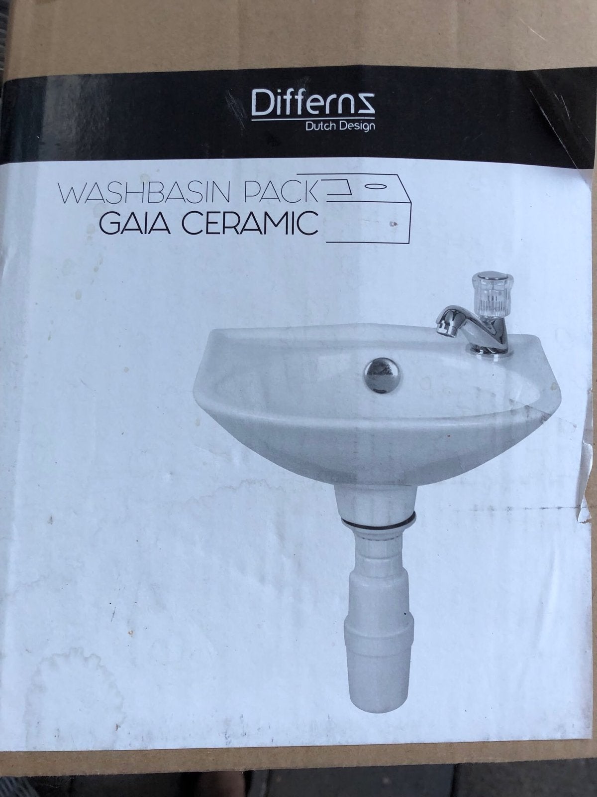 Nieuwe wastafel voor toilet - Differnz Gaia Ceramic, Ophalen, Nieuw, Wastafel
