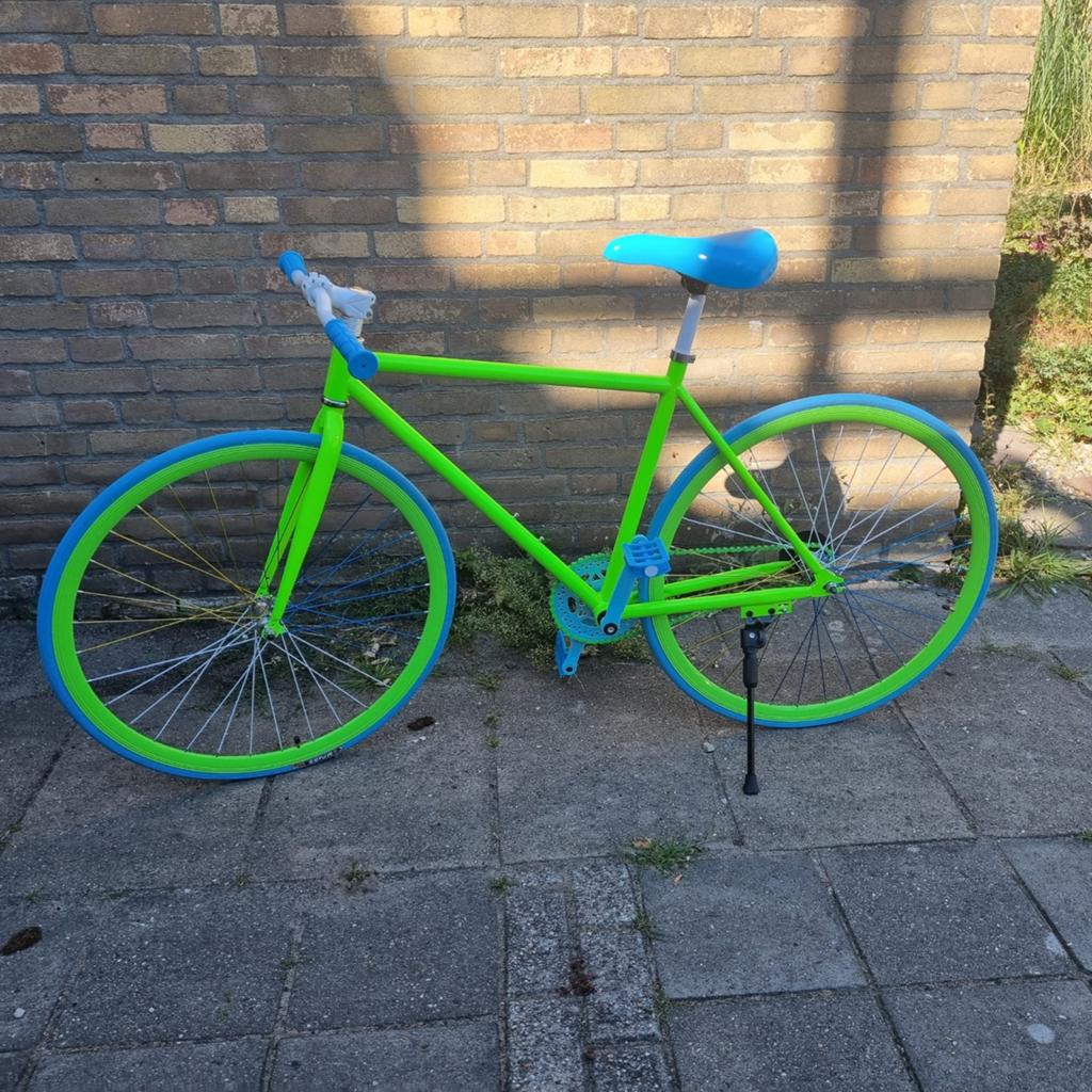 Neon Groene Fixie / Singlespeed Fiets – Unieke Eyecatcher!, Ophalen, Aluminium, Minder dan 10 versnellingen, Overige merken