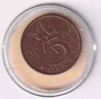 5 Cent 1970 a  Zeer Fraai, Postzegels en Munten, Verzenden, Koningin Juliana, 5 cent, Losse munt