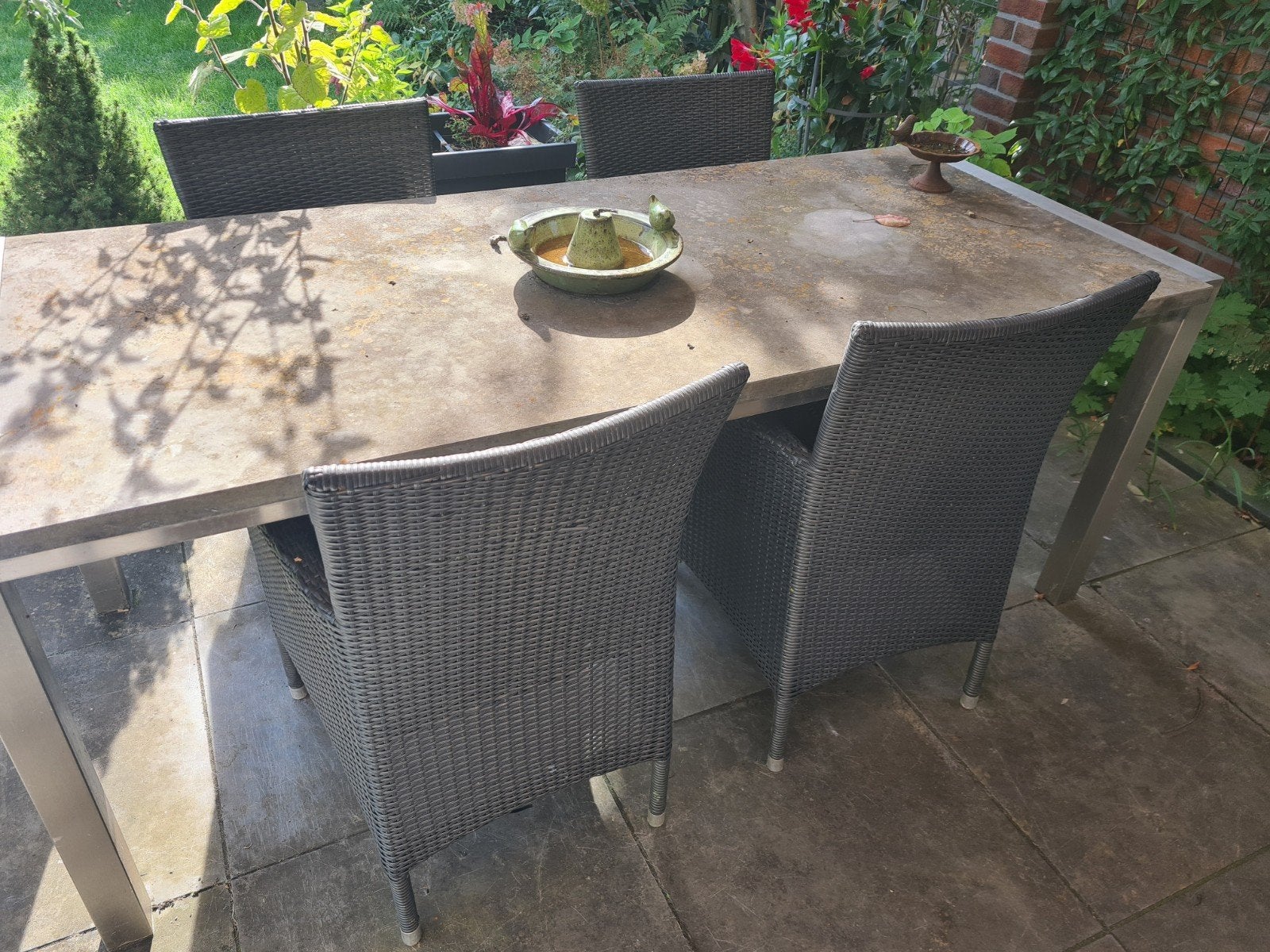 gratis 4 antracieten tuinstoelen dit weekend ophalen, Ophalen of Verzenden