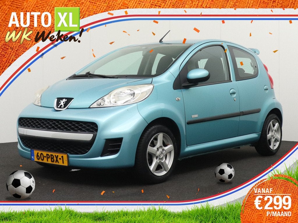Peugeot 107 1.0-12V Aut. Millesim 200 Sport Afn.Trekhaak Pio, Euro 5, Stof, Gebruikt, Zwart