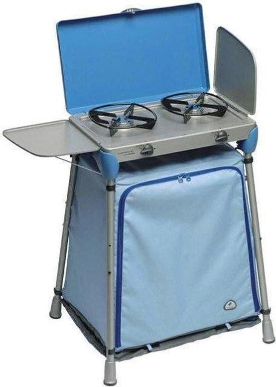 Camping kooktoestel met kastje van Campingaz, Ophalen of Verzenden, Zo goed als nieuw, Campingkast