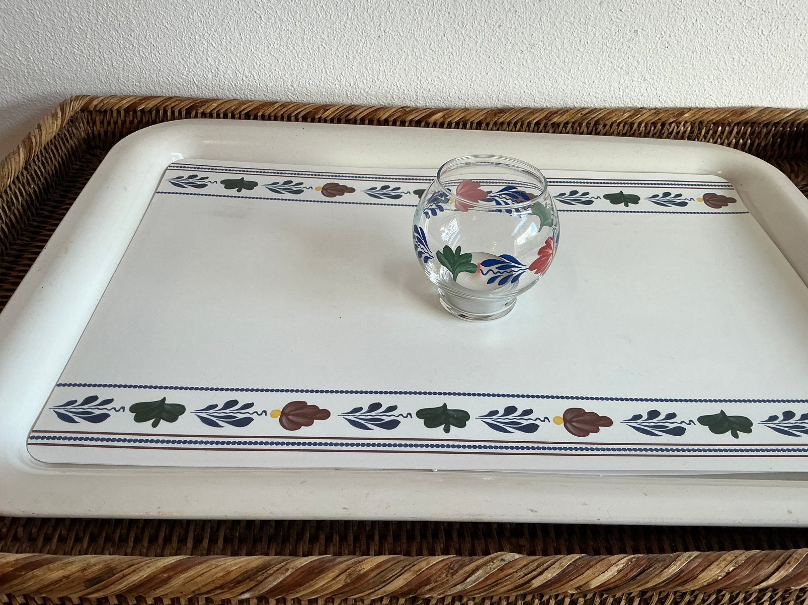 Boerenbont ( Oude versie Glasservies Waxinelichtje ), Huis en Inrichting, Keuken | Servies, Zo goed als nieuw, Overige typen, Aardewerk