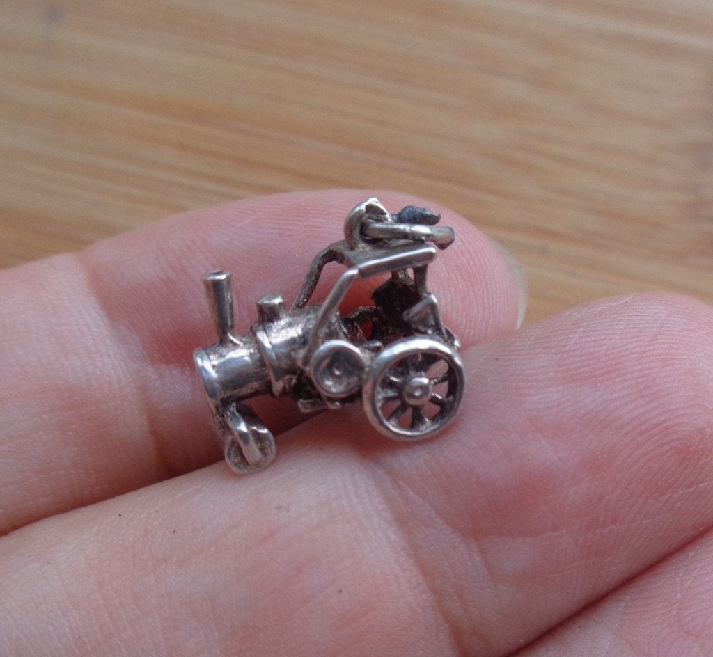 zilveren vintage bedel stoom wals [251], Overige merken, Verzenden, Zo goed als nieuw, 1 bedel