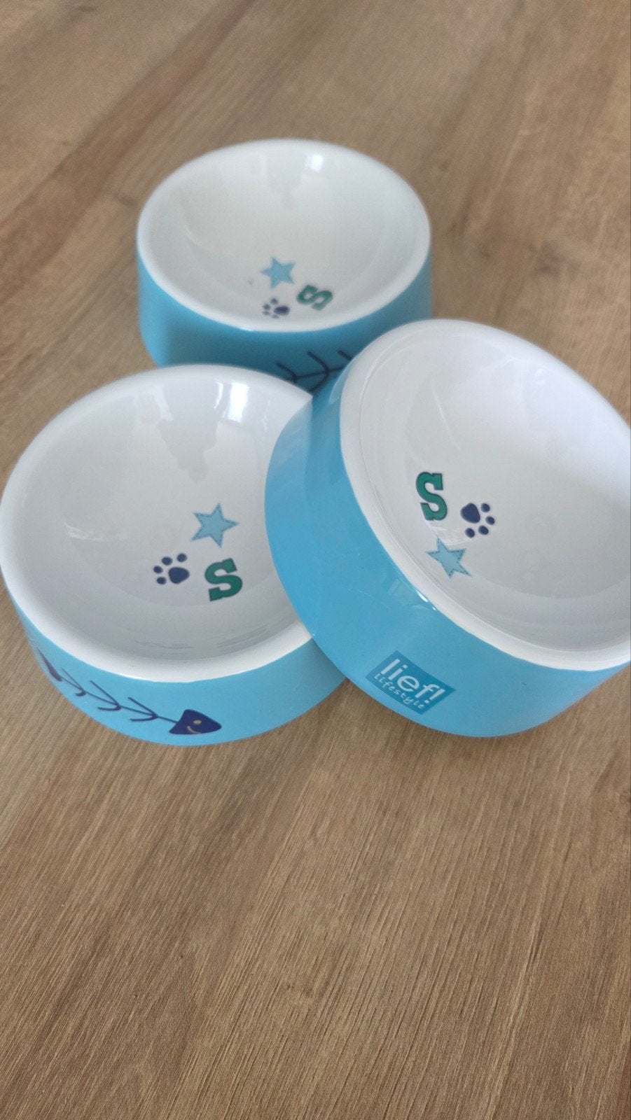 Lief! Keramieke voerbakjes voor katten., Ophalen, Zo goed als nieuw
