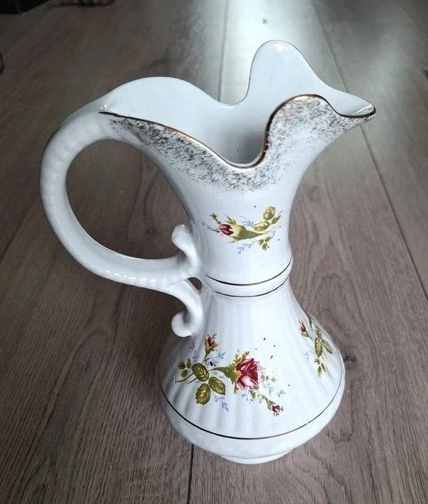 Vintage Chodzież porseleinen vaas kan 21 cm bloemen, Ophalen of Verzenden
