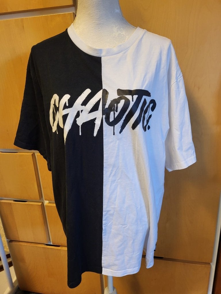 Wit met zwart shirt van New Yorker maat XL, New Yorker, Wit, Maat 56/58 (XL), Ophalen of Verzenden