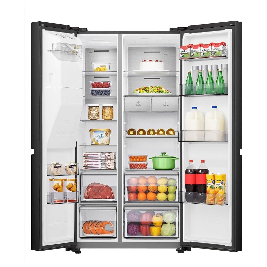 HISENSE RS818N4IFD Amerikaanse S-S Koelkast-40% KORTING, Ophalen, 60 cm of meer, -, Met aparte vriezer